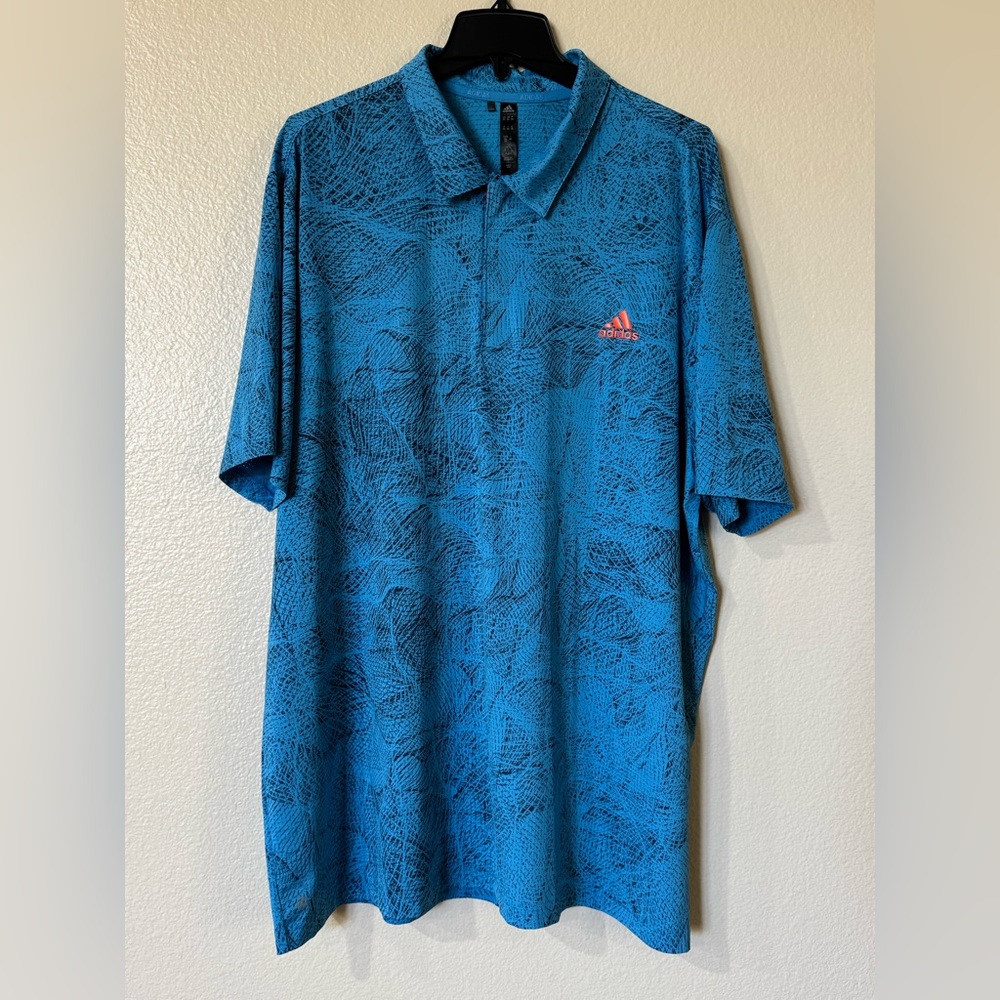 adidas Motion Print Golf Polo Shirt Sz 2XL